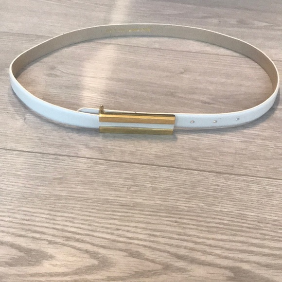 Accessories - White Leather Belt
